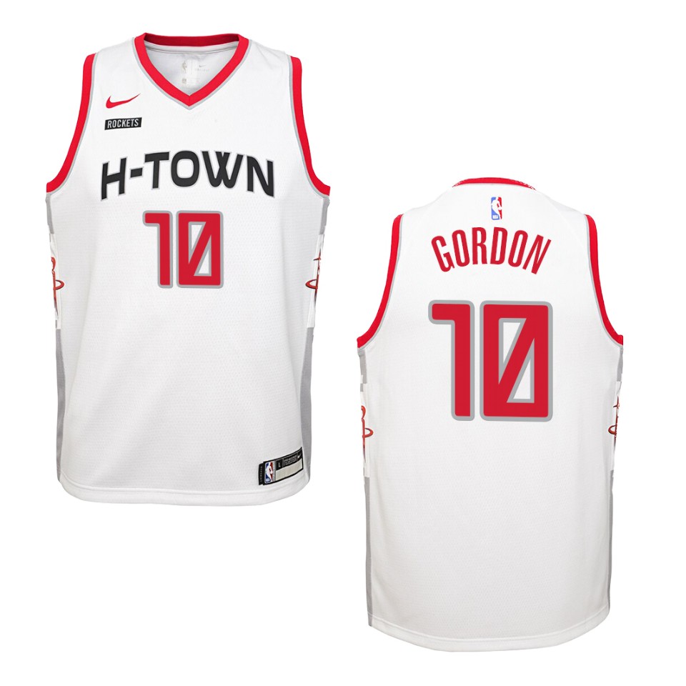 Youth 2019-20 Houston Rockets #10 Eric Gordon City Swingman Jersey - White