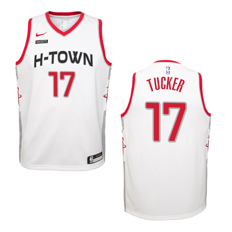 Youth 2019-20 Houston Rockets #17 P.j. Tucker City Swingman Jersey - White
