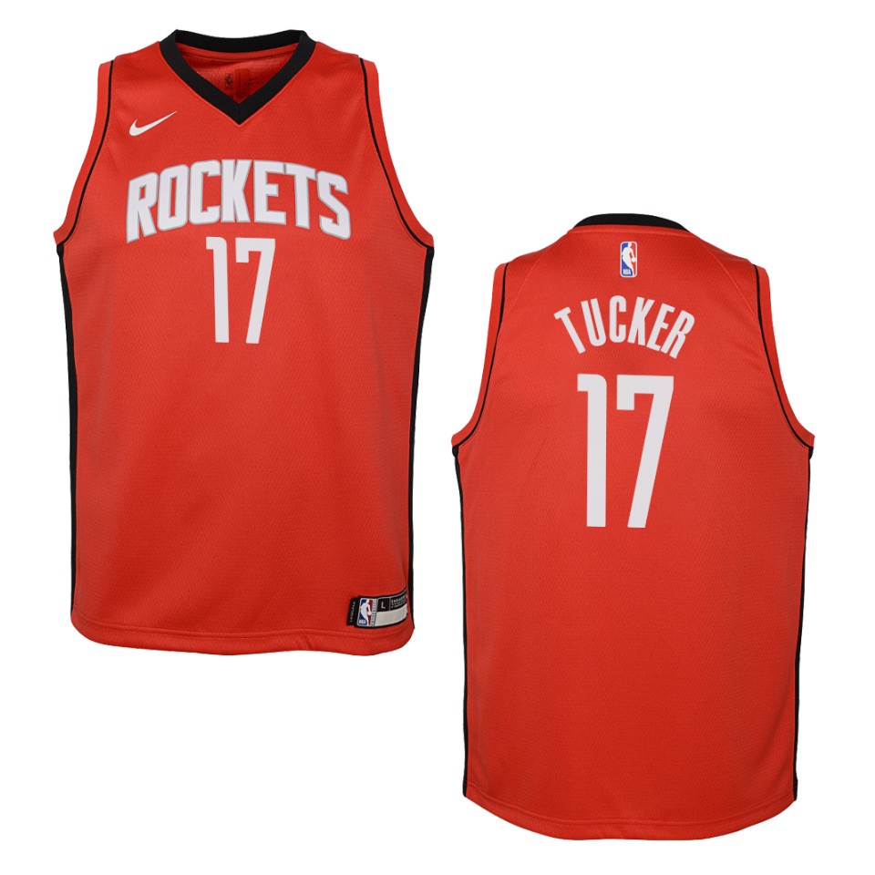 Youth 2019-20 Houston Rockets #17 P.j. Tucker Icon Swingman Jersey - Red