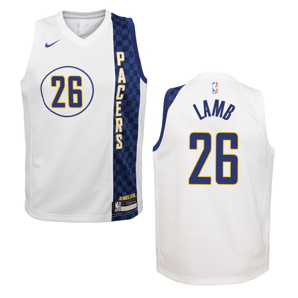 Youth 2019-20 Indiana Pacers #26 Jeremy Lamb City Swingman Jersey - White