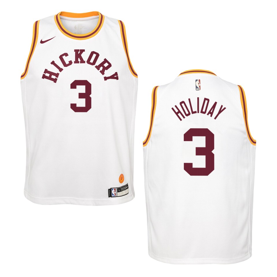 Youth 2019-20 Indiana Pacers #3 Aaron Holiday Hardwood Classics Swingman Jersey - White