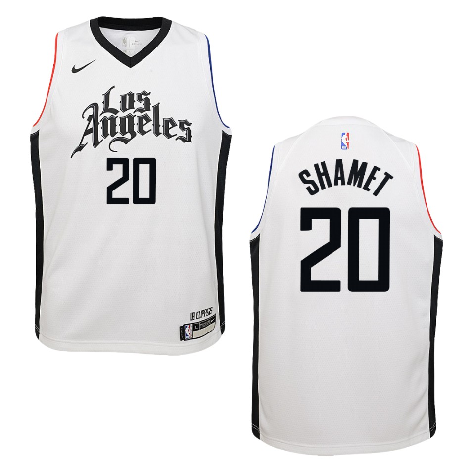 Youth 2019-20 Los Angeles Clippers #20 Landry Shamet City Swingman Jersey - White