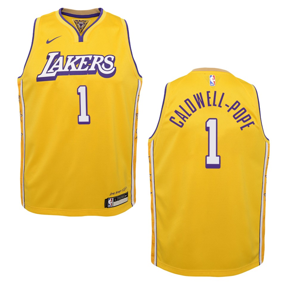 Youth 2019-20 Los Angeles Lakers #1 Kentavious Caldwell-pope City Swingman Jersey - Gold