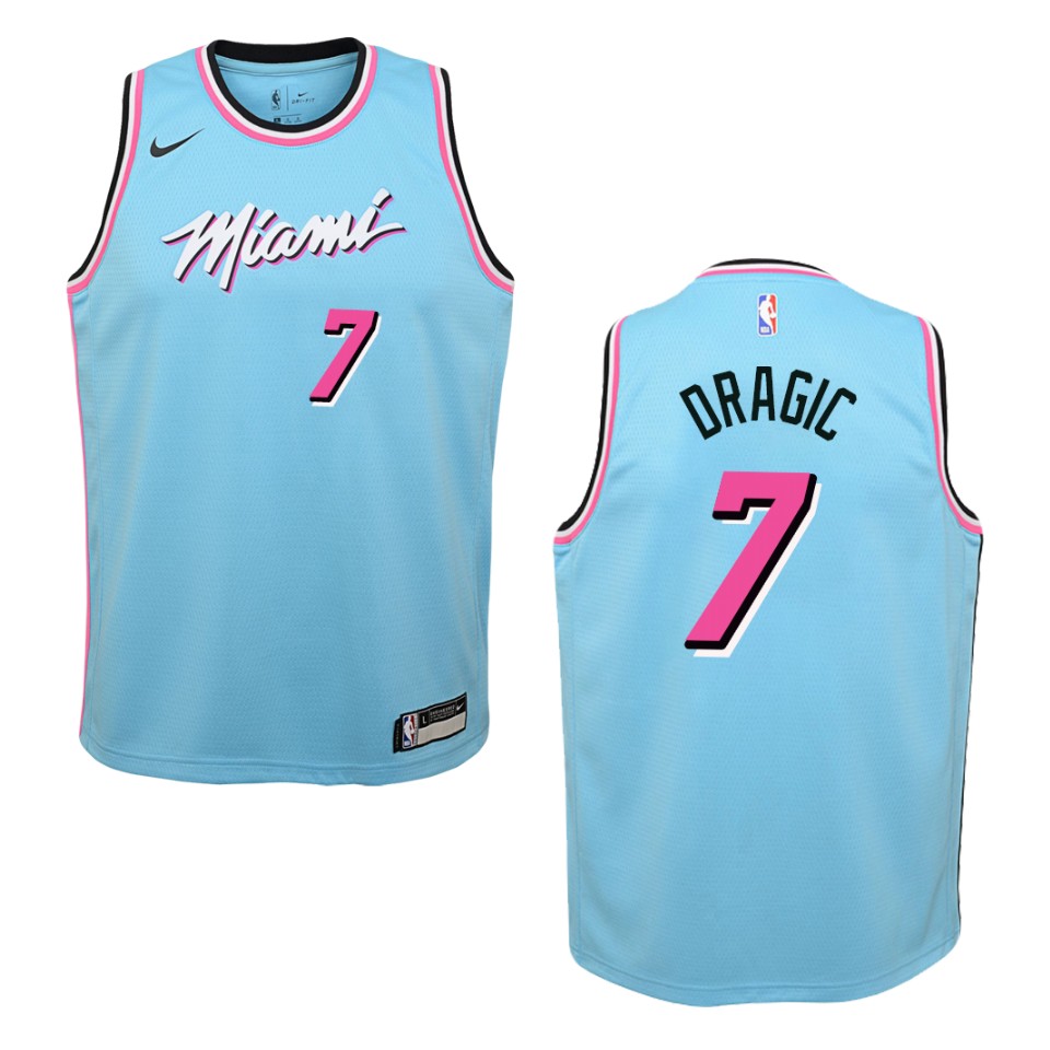 Youth 2019-20 Miami Heat #7 Goran Dragic City Swingman Jersey - Blue
