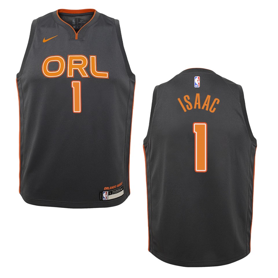 Youth 2019-20 Orlando Magic #1 Jonathan Isaac City Swingman Jersey - Black