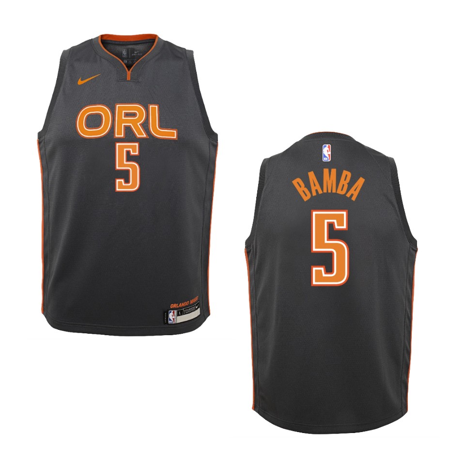 Youth 2019-20 Orlando Magic #5 Mohamed Bamba City Edition Swingman Jersey - Black