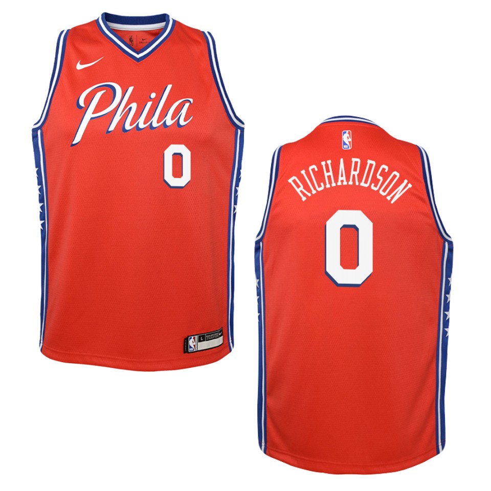 Youth 2019-20 Philadelphia 76ers #0 Josh Richardson Statement Swingman Jersey - Red