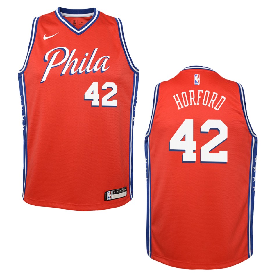 Youth 2019-20 Philadelphia 76ers #42 Al Horford Statement Swingman Jersey - Red