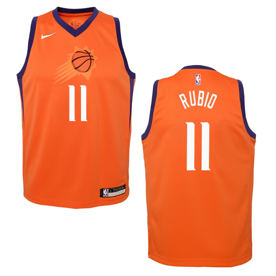 Youth 2019-20 Phoenix Suns #11 Ricky Rubio Statement Swingman Jersey - Orange