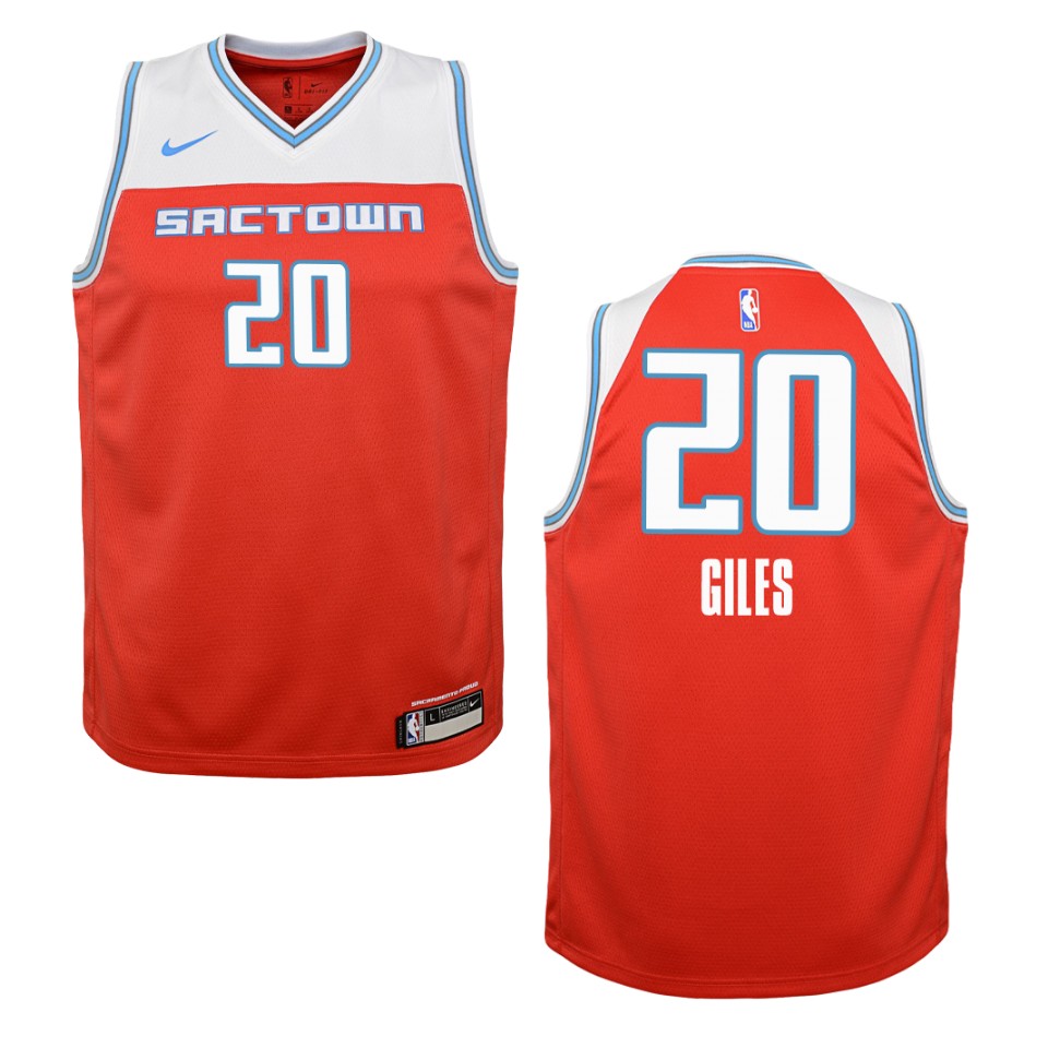 Youth 2019-20 Sacramento Kings #20 Harry Giles City Swingman Jersey - Red