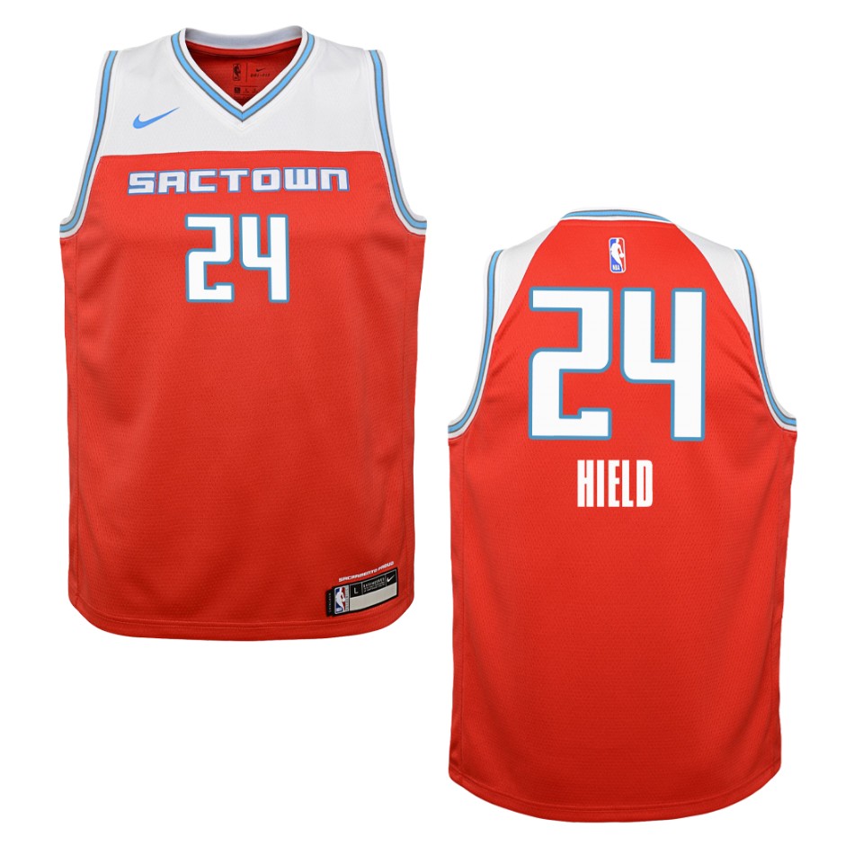 Youth 2019-20 Sacramento Kings #24 Buddy Hield City Swingman Jersey - Red