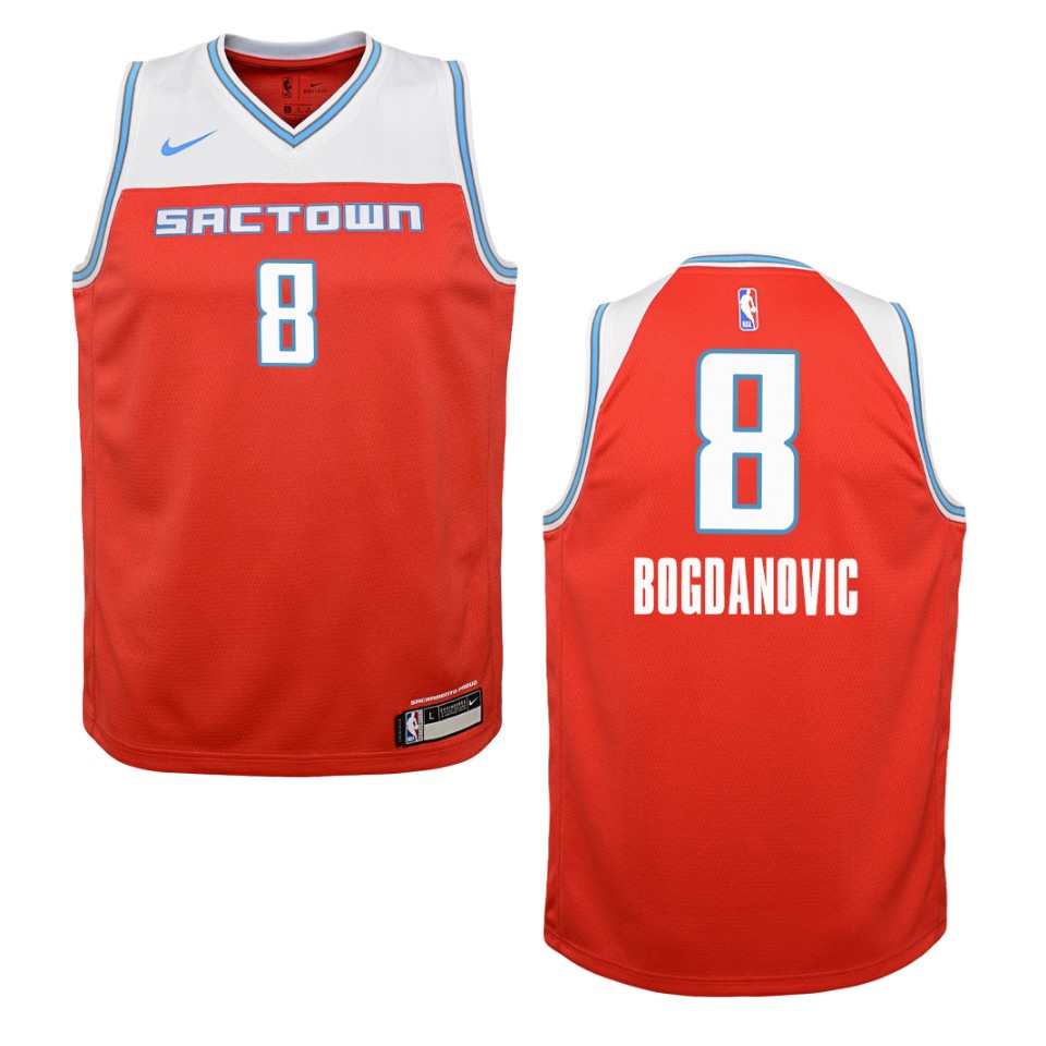 Youth 2019-20 Sacramento Kings #8 Bogdan Bogdanovic City Swingman Jersey - Red
