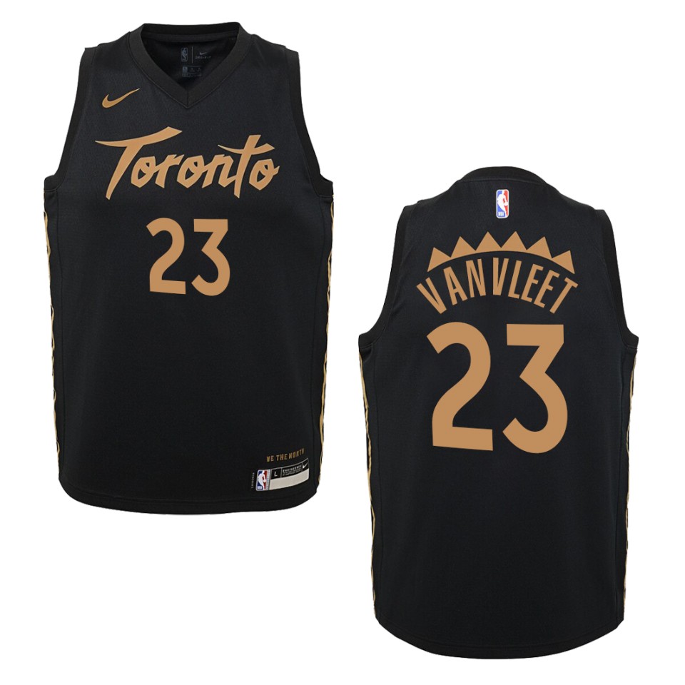 Youth 2019-20 Toronto Raptors #23 Fred Vanvleet City Swingman Jersey - Black