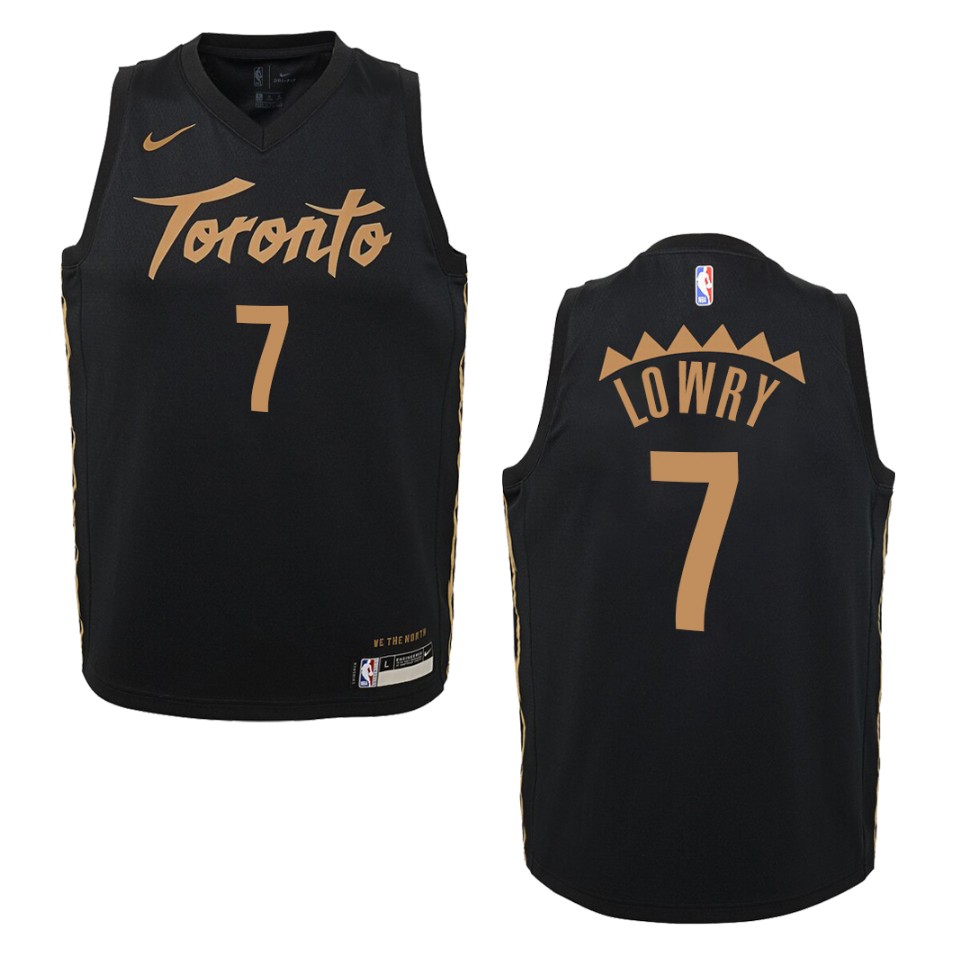 Youth 2019-20 Toronto Raptors #7 Kyle Lowry City Swingman Jersey - Black