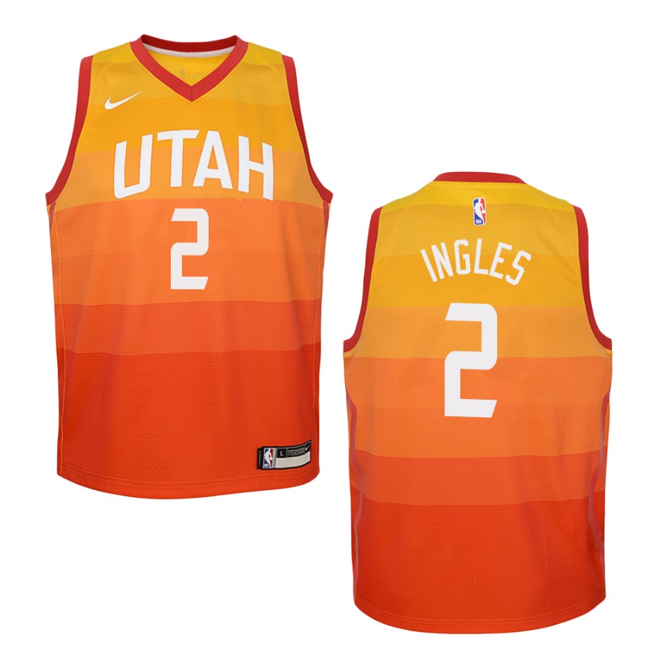 Youth 2019-20 Utah Jazz #2 Joe Ingles City Swingman Jersey - Red
