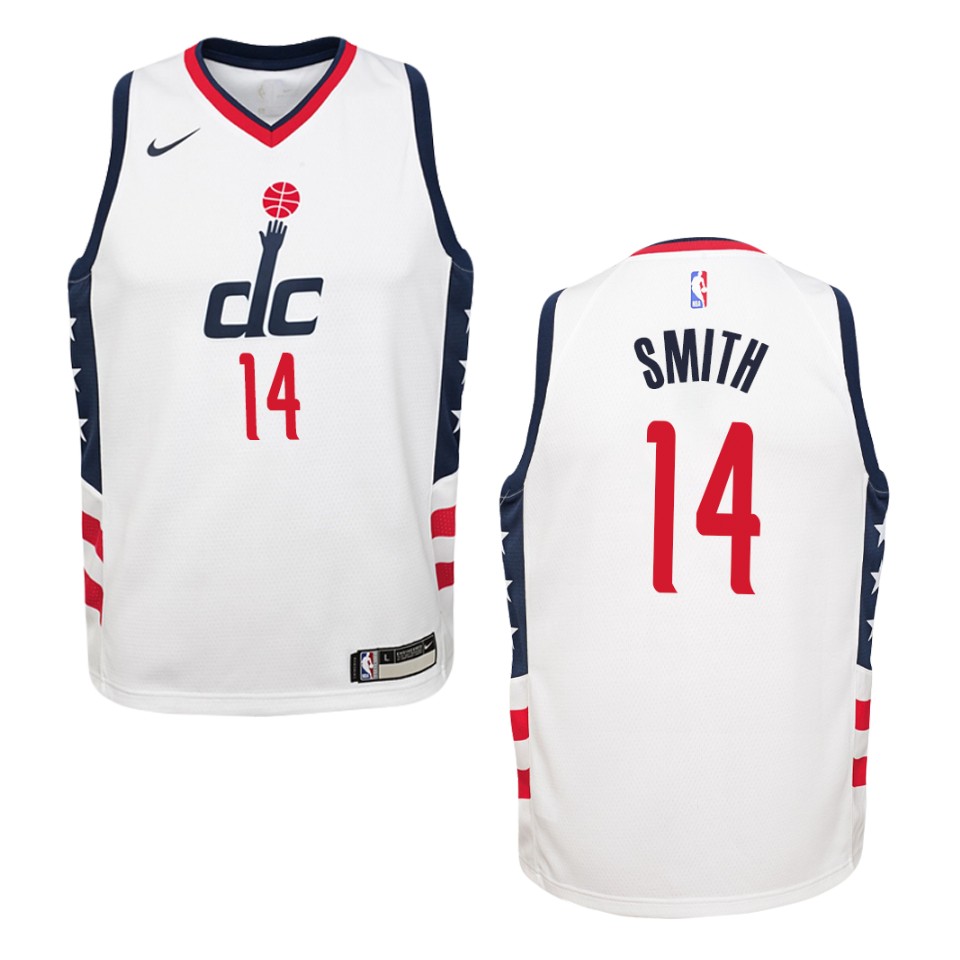 Youth 2019-20 Washington Wizards #14 Ish Smith City Swingman Jersey - White
