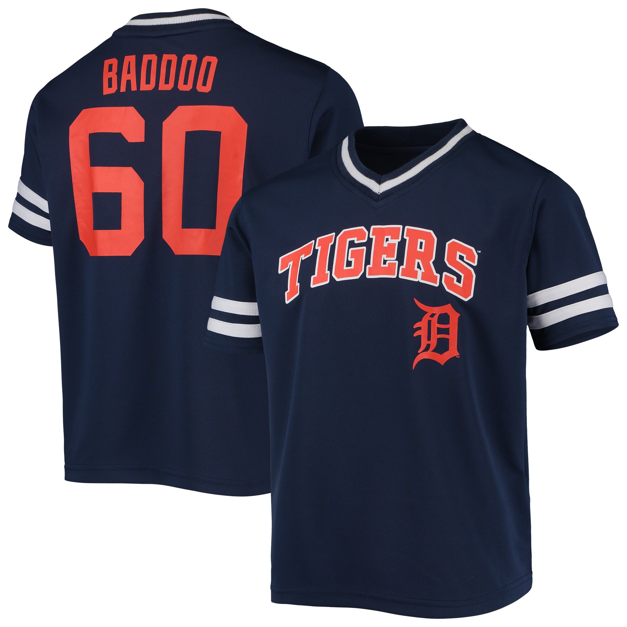 Alternative view of Youth Akil Baddoo Navy Detroit Tigers Player Logo Jersey