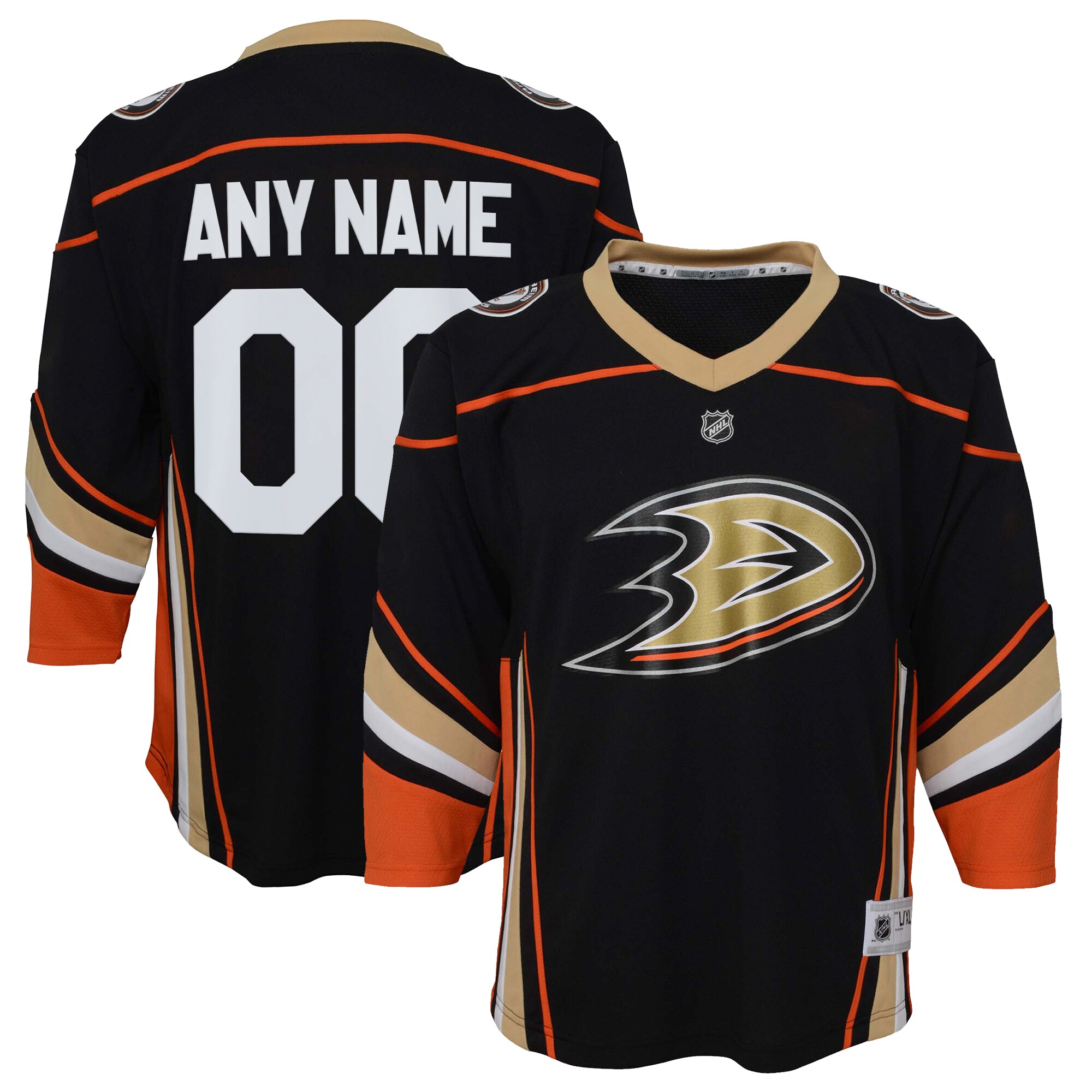 Youth Anaheim Ducks Black Home Custom Jersey - JS628 