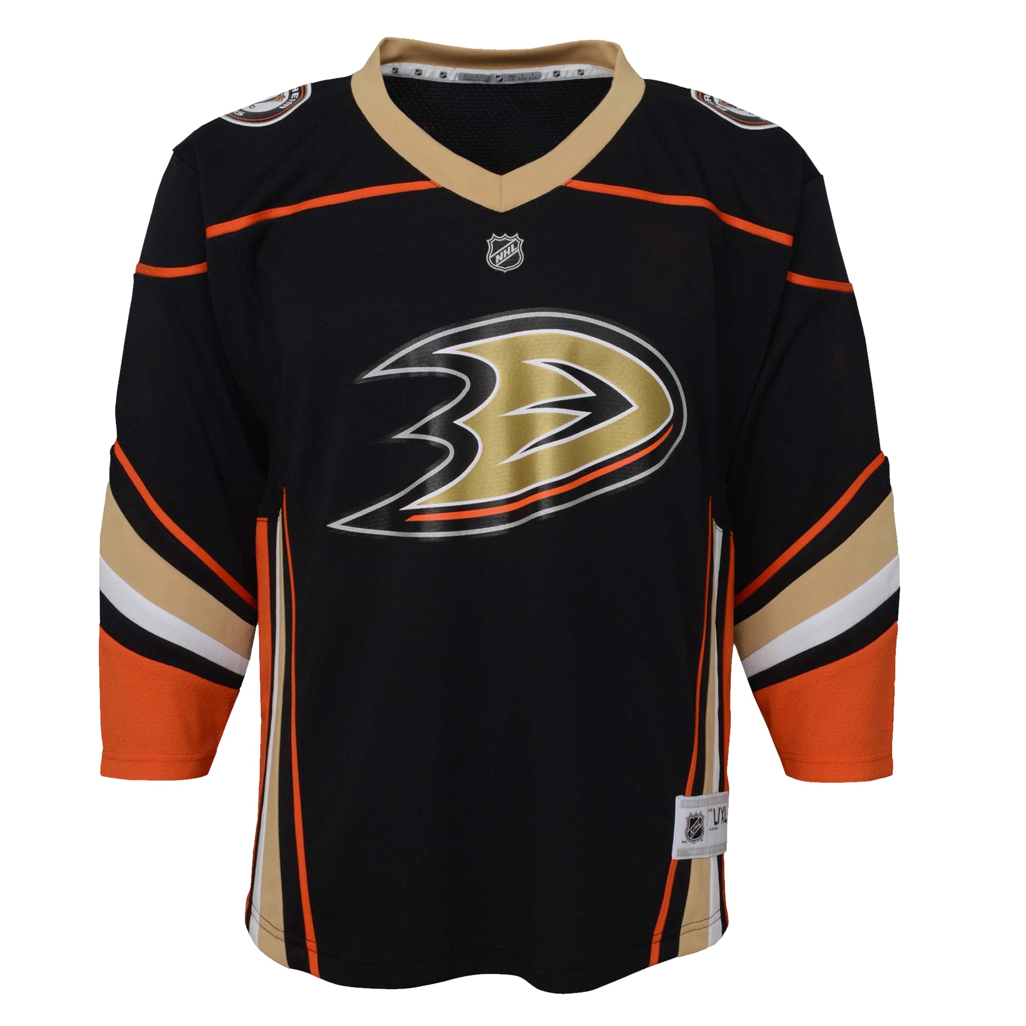 Alternative view of Youth Anaheim Ducks Black Home Jersey - JS795 