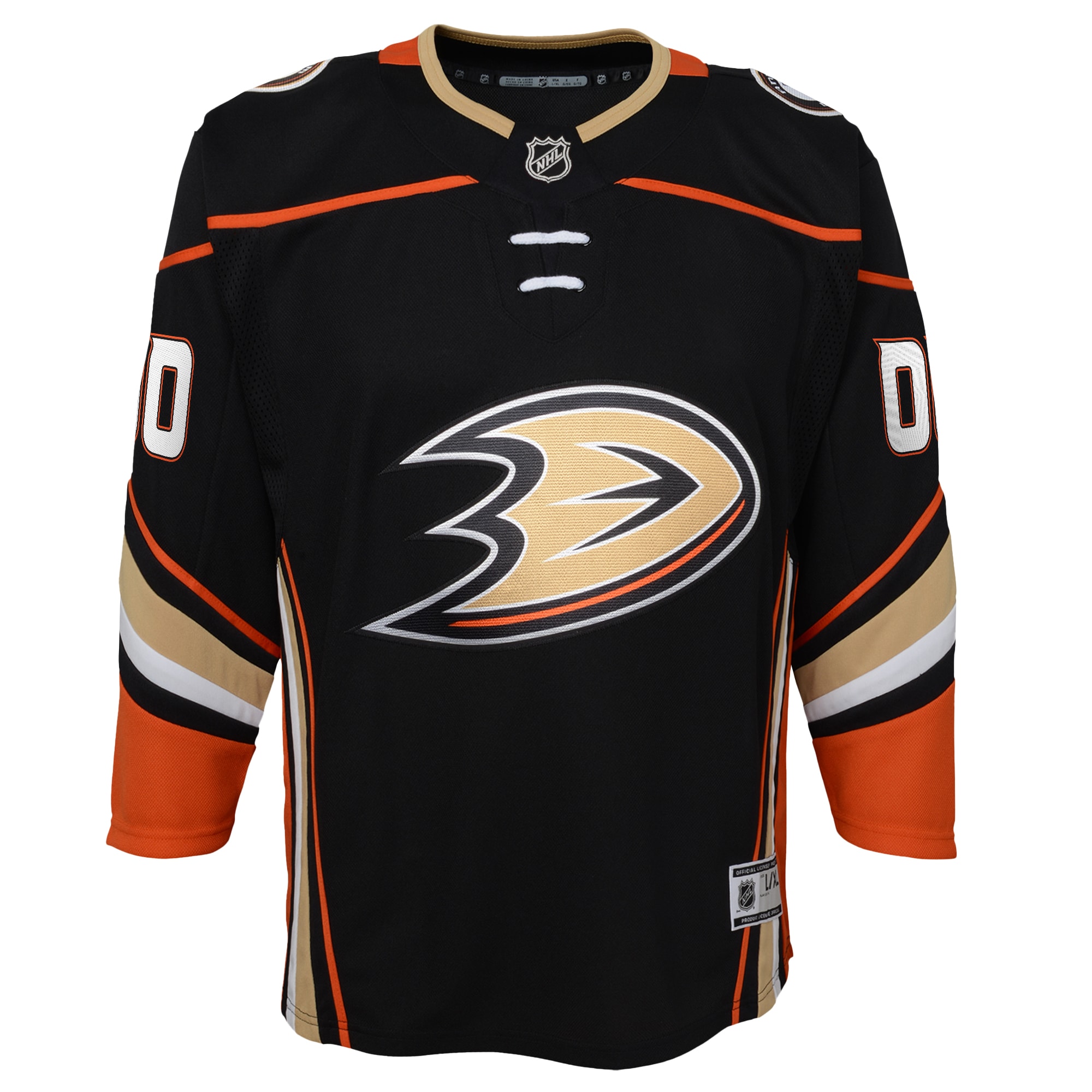Alternative view of Youth Anaheim Ducks Black Home Premier Custom Jersey - JS363 
