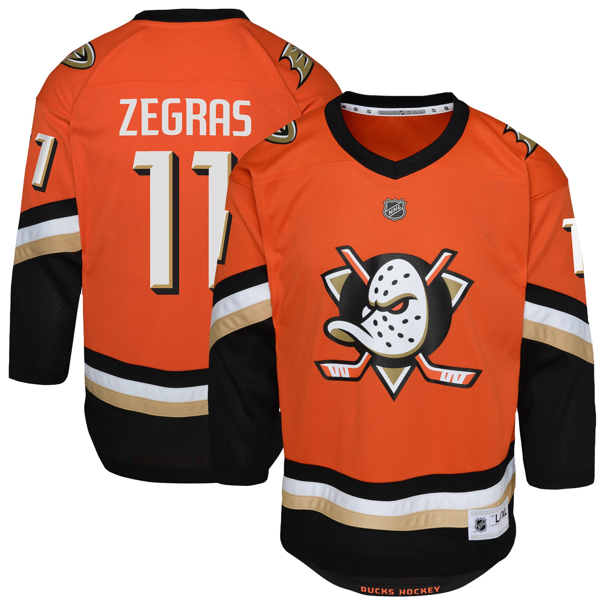 Youth Anaheim Ducks Trevor Zegras Orange Player Jersey - JS335 