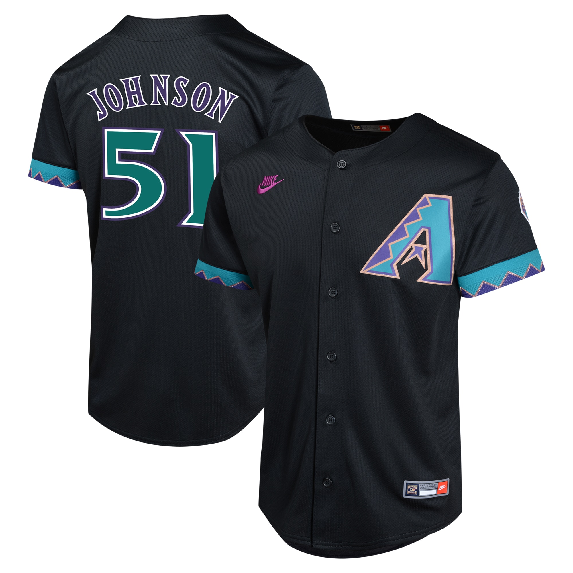 Youth Arizona Diamondbacks Randy Johnson Black Cooperstown Collection Limited Player Jersey