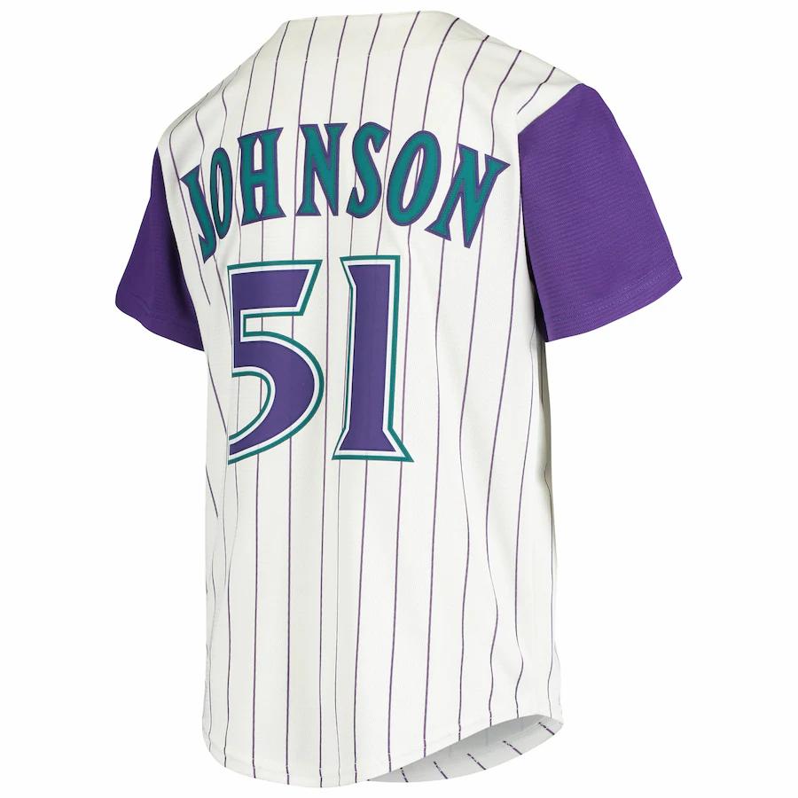 Alternative view of Youth Arizona Diamondbacks Randy Johnson Cream Alternate Cooperstown Collection Player Jersey