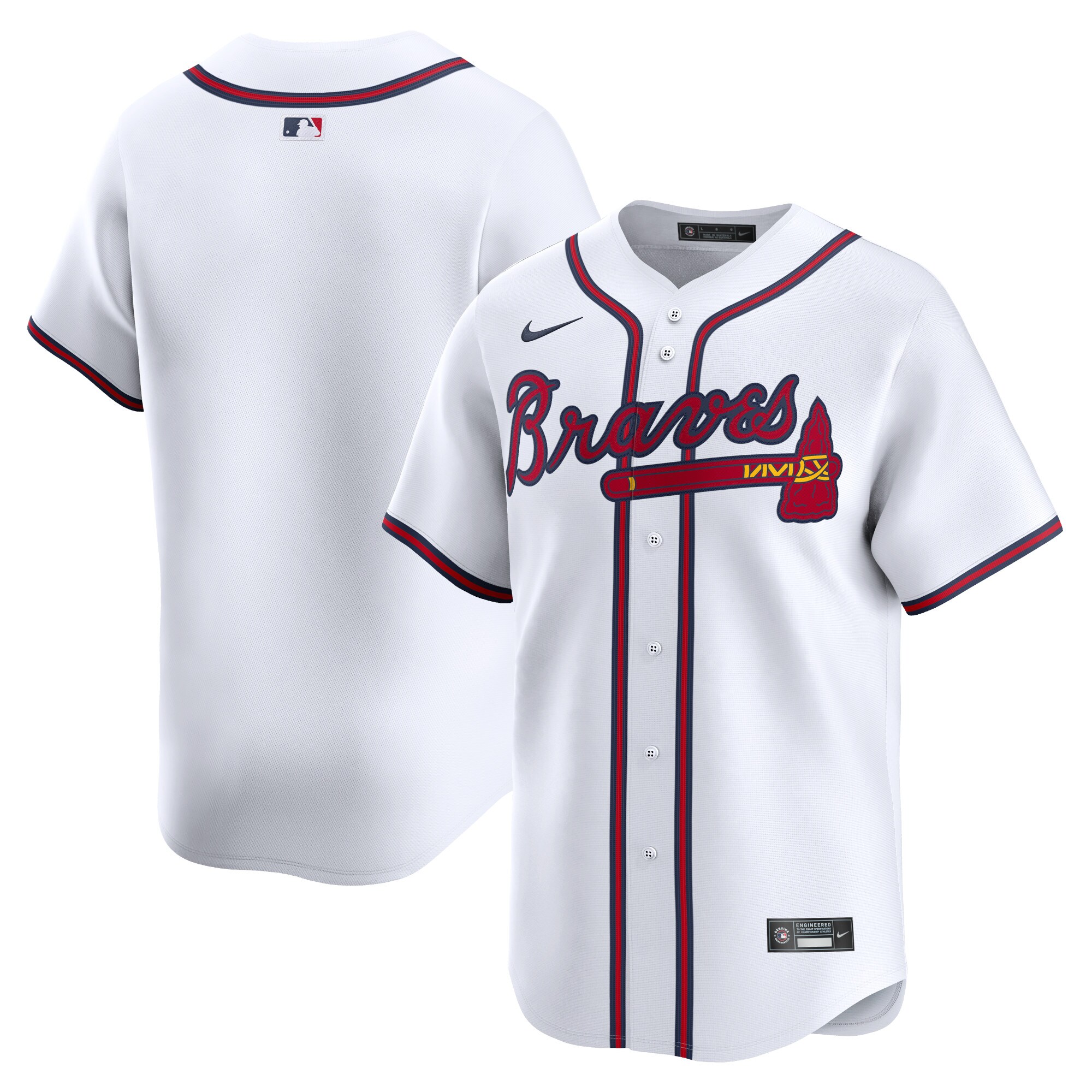 Youth Atlanta Braves White Home Limited Jersey - JS406