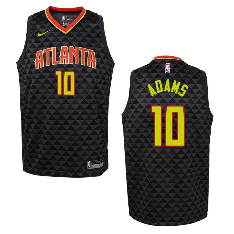 Youth Atlanta Hawks #10 Jaylen Adams Icon Edition Swingman Jersey - Black