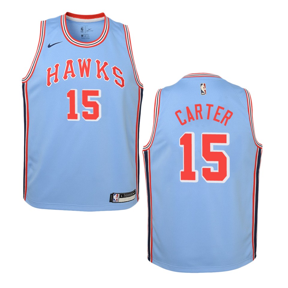 Youth Atlanta Hawks #15 Vince Carter Hardwood Classics Swingman Jersey - Blue