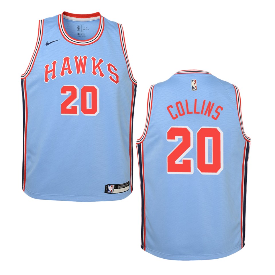 Youth Atlanta Hawks #20 John Collins Hardwood Classics Swingman Jersey - Blue