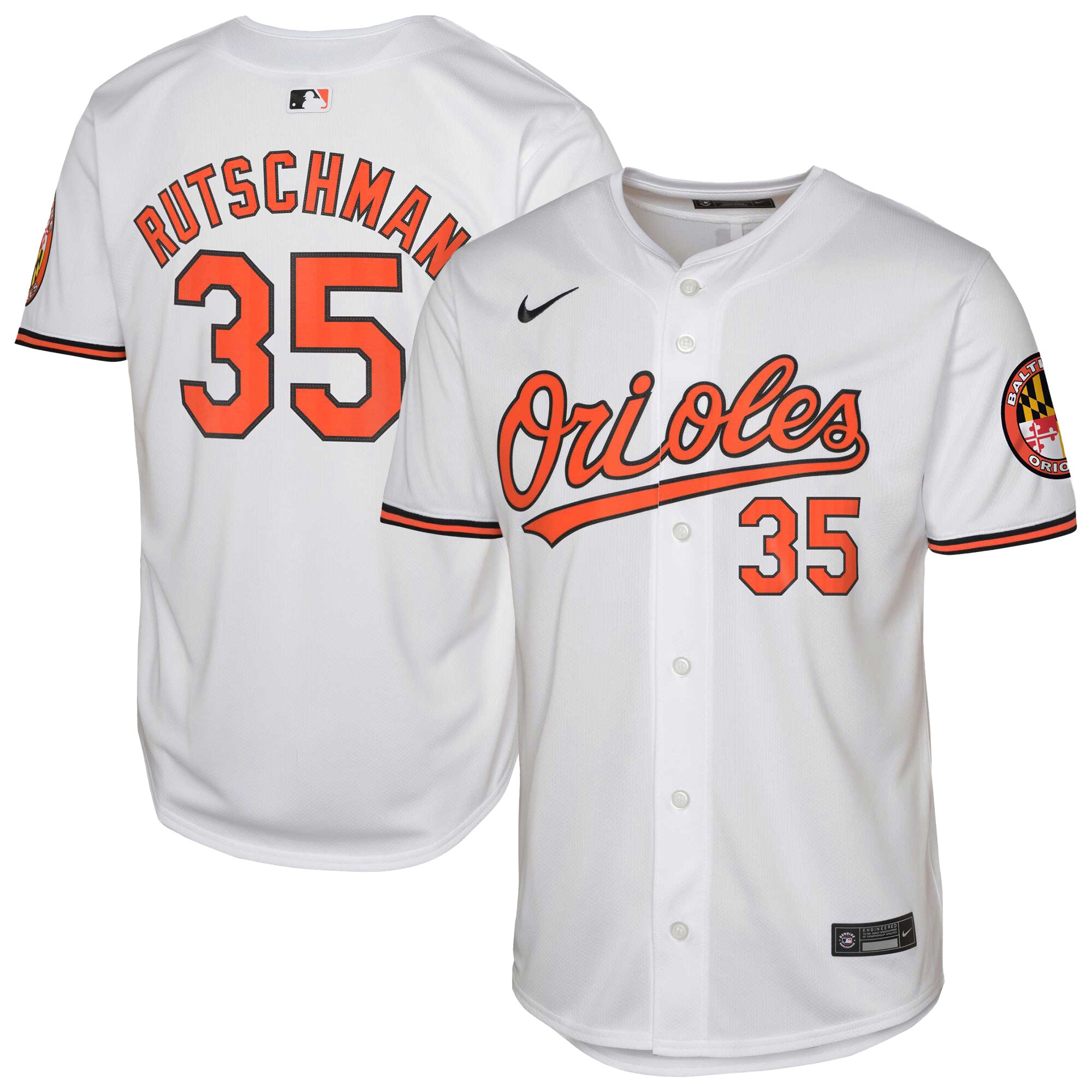 Youth Baltimore Orioles Adley Rutschman White Limited Player Jersey