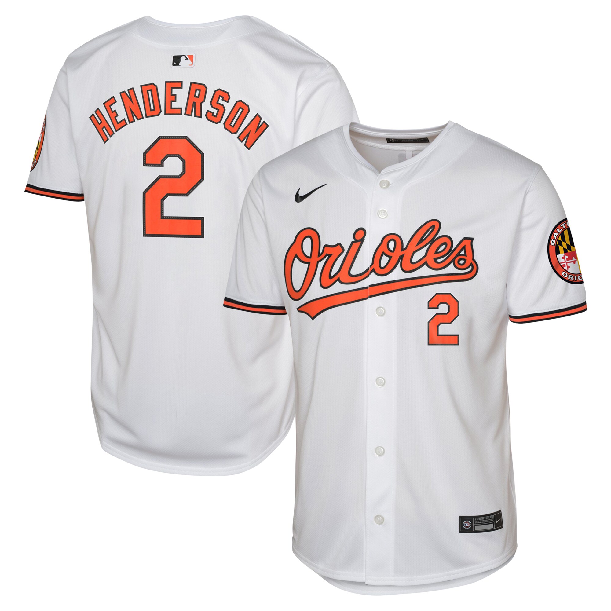 Youth Baltimore Orioles Gunnar Henderson White Home Limited Jersey