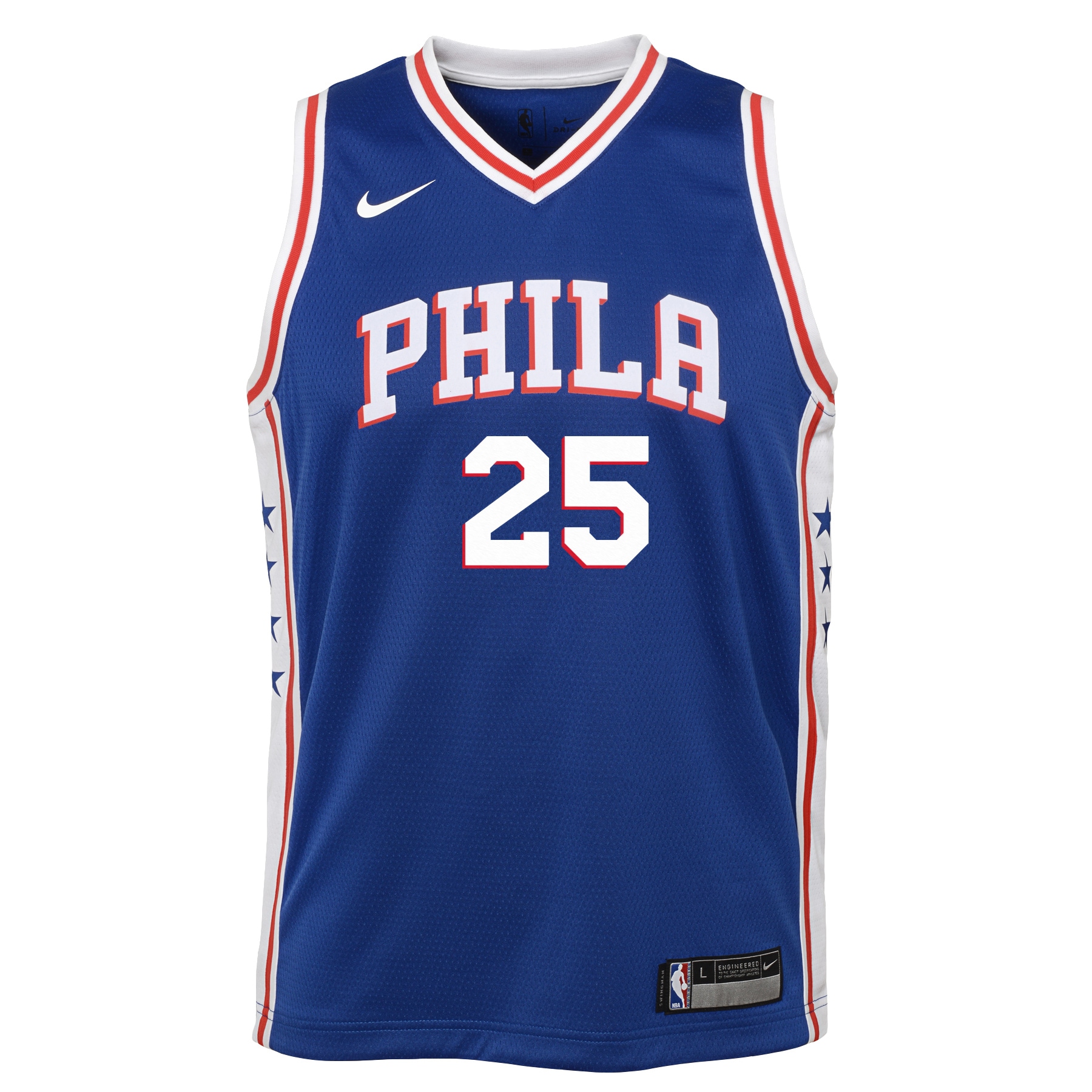 Alternative view of Youth Ben Simmons Royal Philadelphia 76ers Swingman Jersey - Icon Edition - JS119 