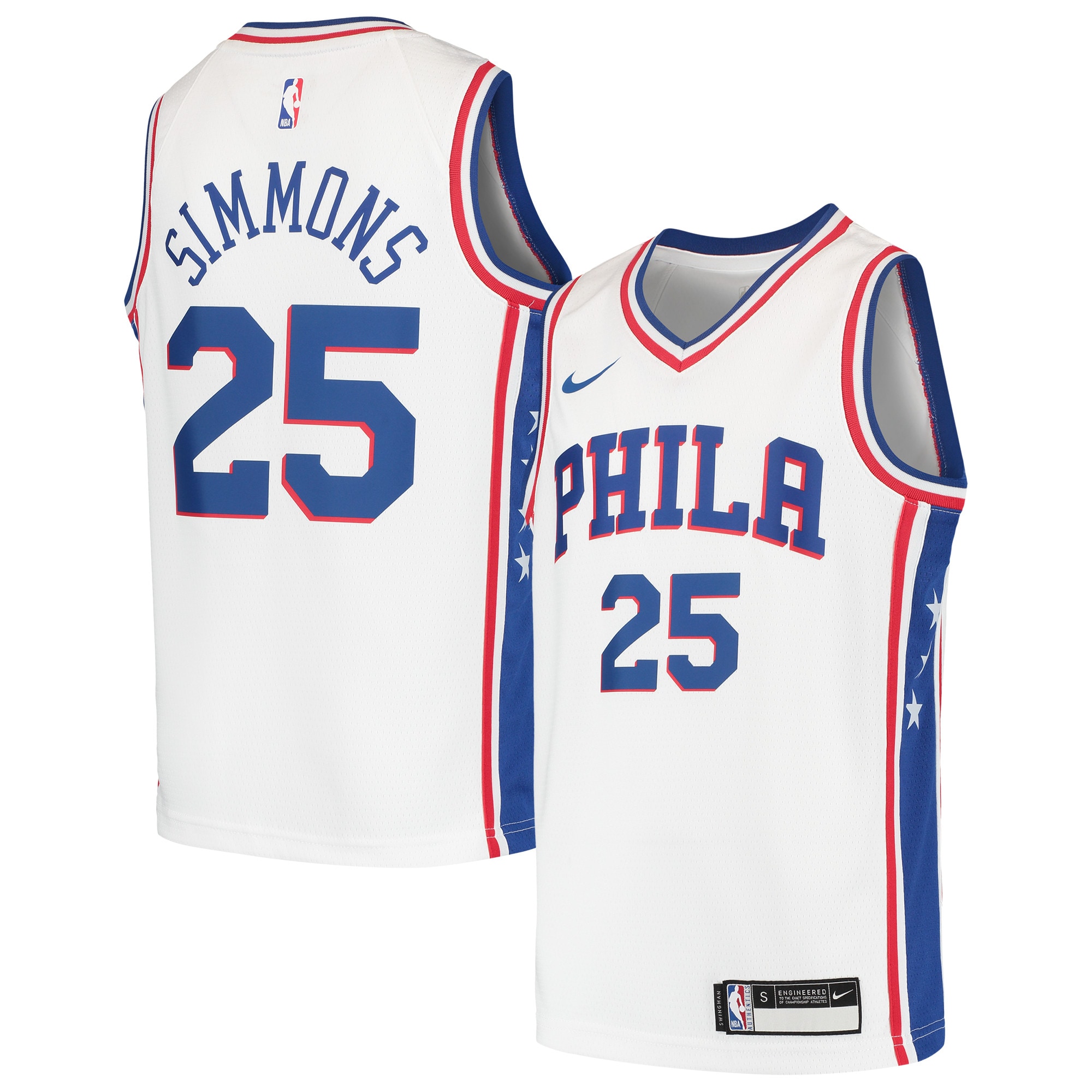 Youth Ben Simmons White Philadelphia 76ers Swingman Jersey - JS761 