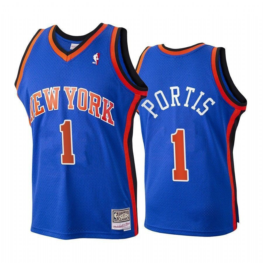 Youth Bobby Portis New York Knicks Hardwood Classics Jersey - Blue - JS579 