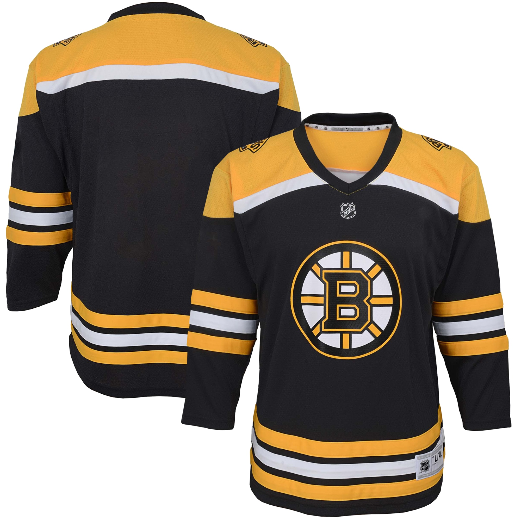 Youth Boston Bruins Black Home Blank Jersey - JS971 