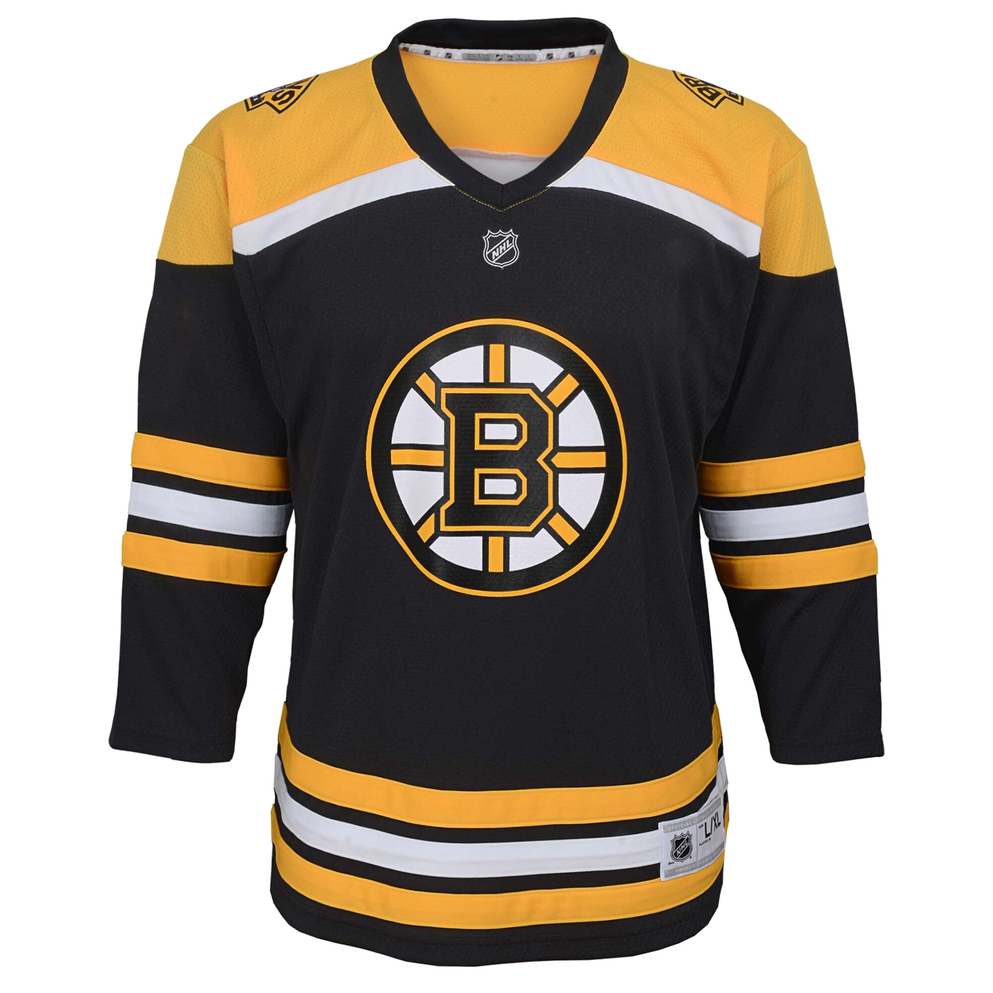 Alternative view of Youth Boston Bruins Black Home Blank Jersey - JS971 