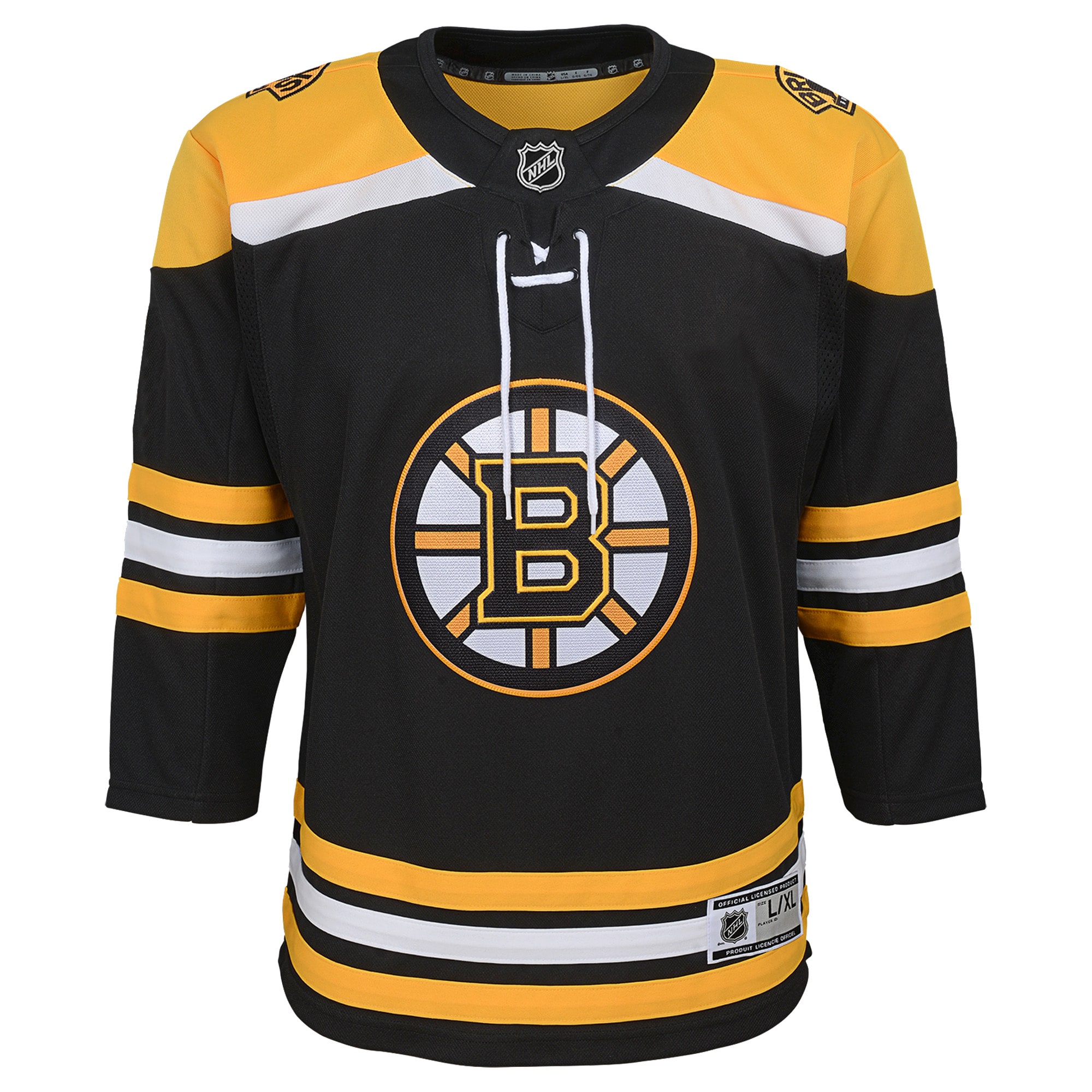 Alternative view of Youth Boston Bruins Black Home Blank Premier Jersey - JS604 