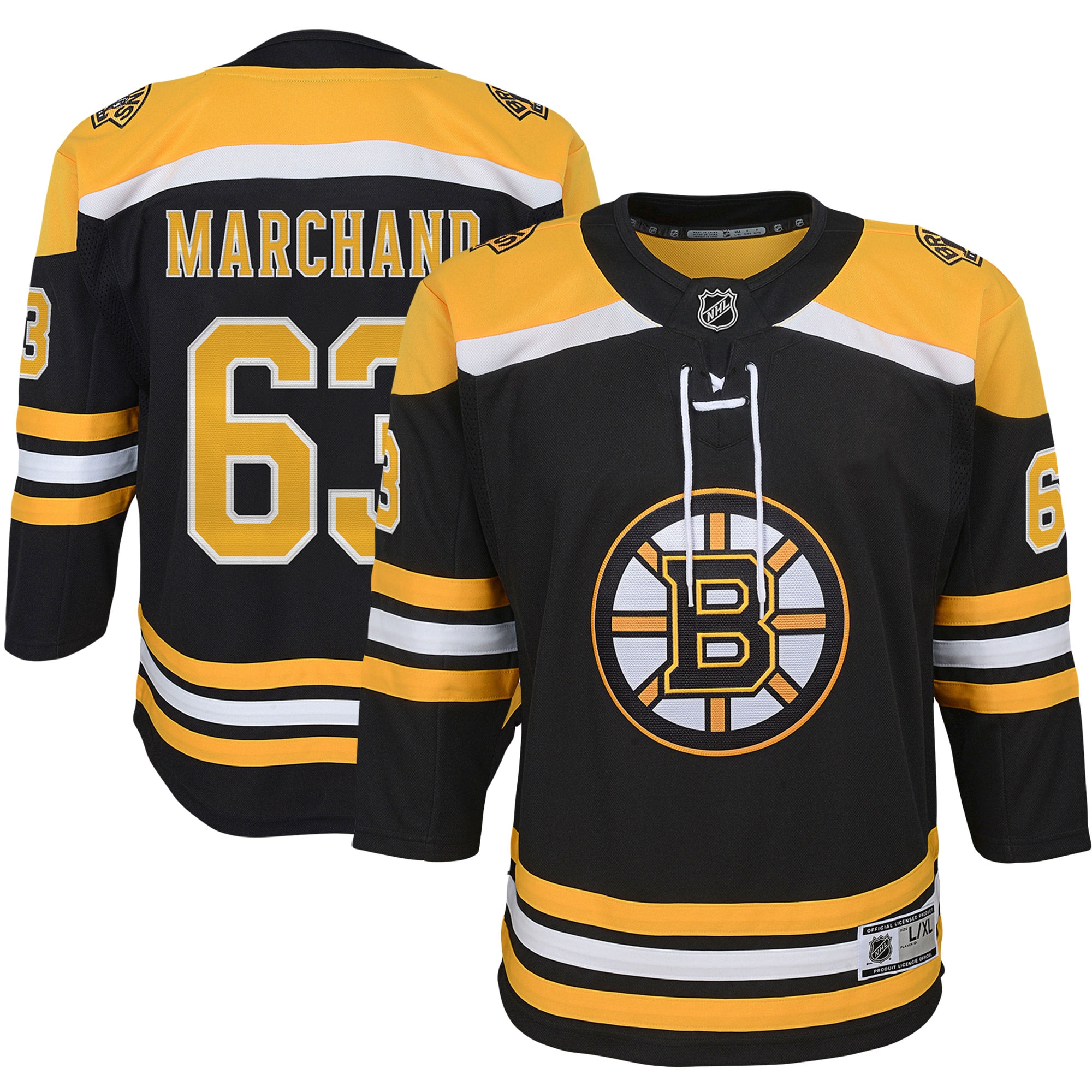 Youth Boston Bruins Brad Marchand Black Home Premier Player Jersey - JS623 