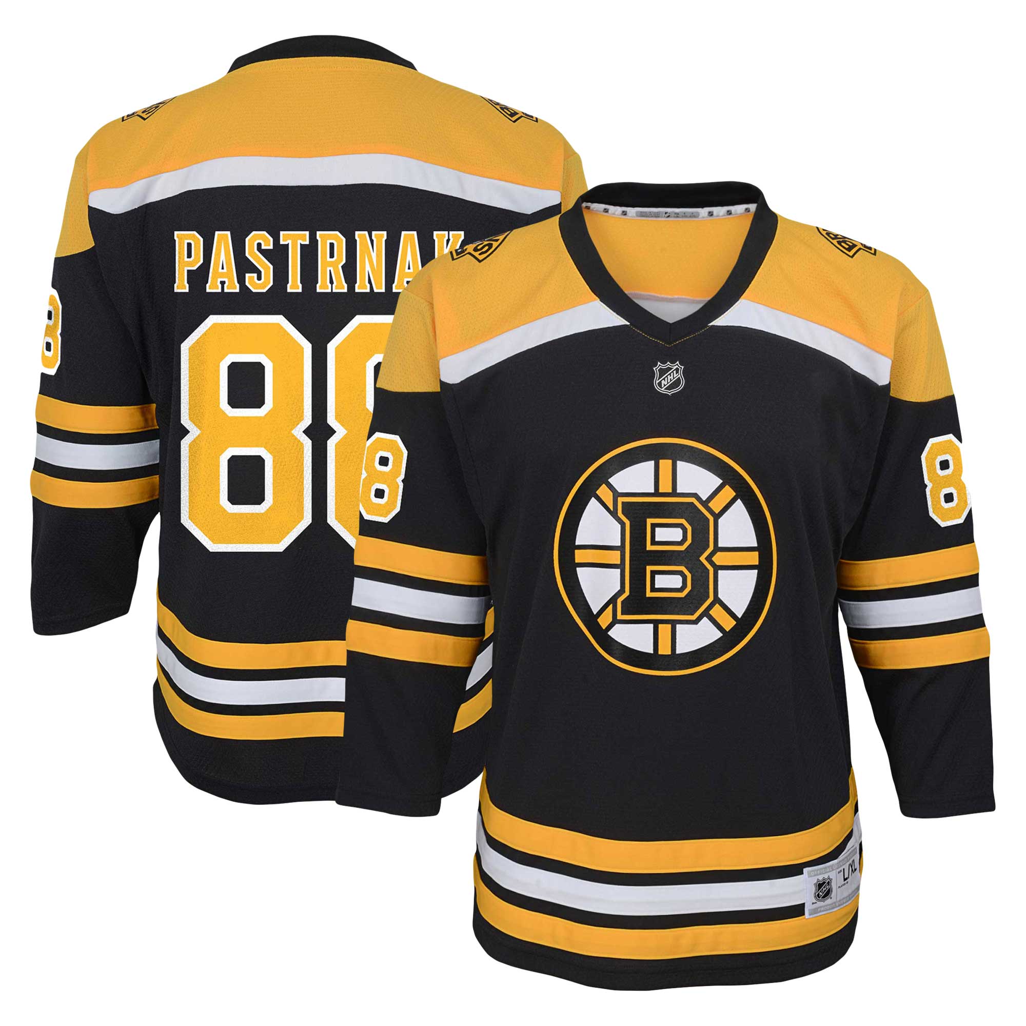 Youth Boston Bruins David Pastrnak Black Home Player Jersey - JS962 