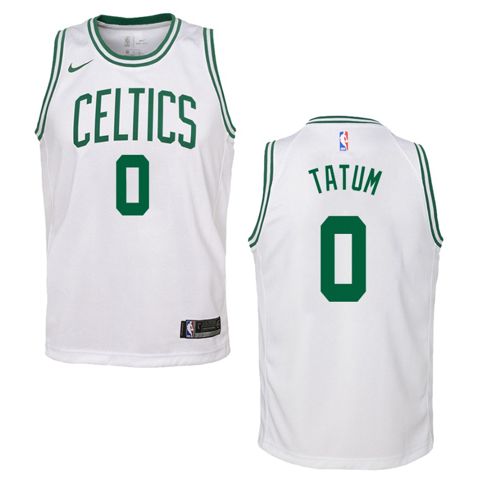 Youth Boston Celtics #0 Jayson Tatum Association Swingman Jersey - White
