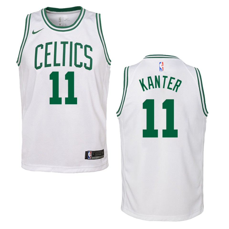Youth Boston Celtics #11 Enes Kanter Association Swingman Jersey - White