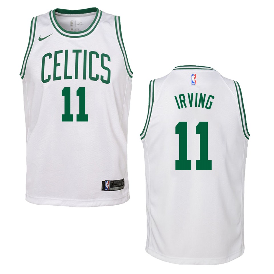 Youth Boston Celtics #11 Kyrie Irving Association Swingman Jersey - White