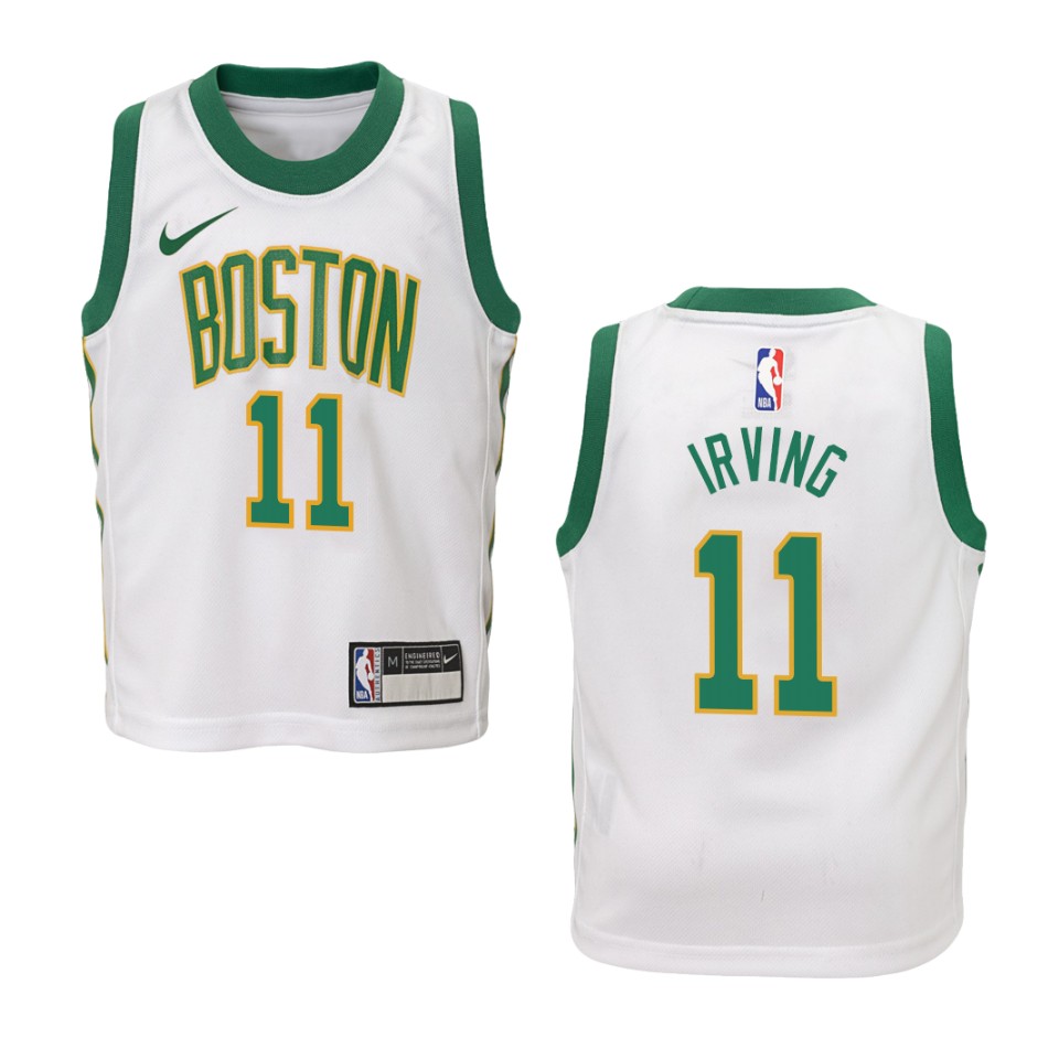 Youth Boston Celtics #11 Kyrie Irving City Swingman Jersey - White