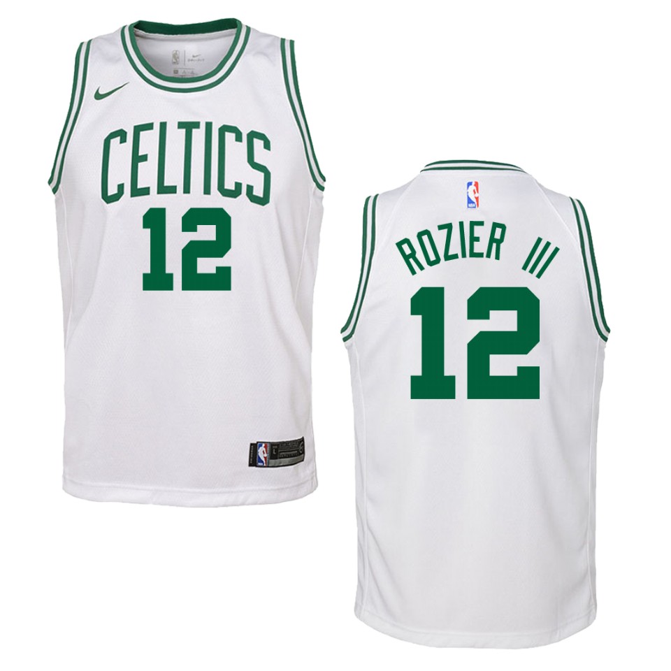 Youth Boston Celtics #12 Terry Rozier Iii Association Swingman Jersey - White