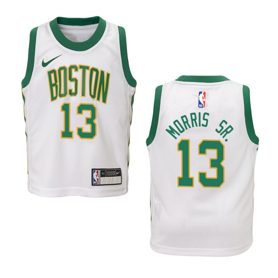 Youth Boston Celtics #13 Marcus Morris City Swingman Jersey - White