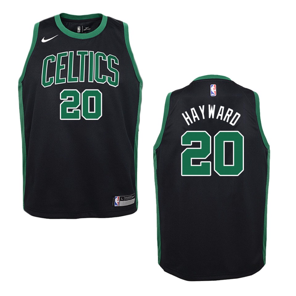 Youth Boston Celtics #20 Gordon Hayward Statement Swingman Jersey - Black