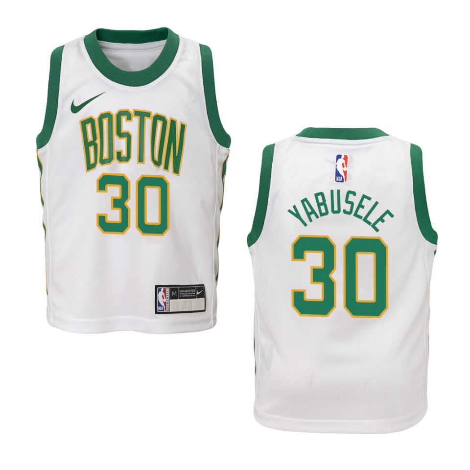 Youth Boston Celtics #30 Guerschon Yabusele City Swingman Jersey - White
