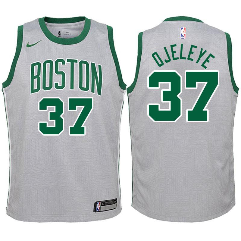 Youth Boston Celtics 37 Semi Ojeleye Gray Swingman Jersey-City Edition Jersey - JS851